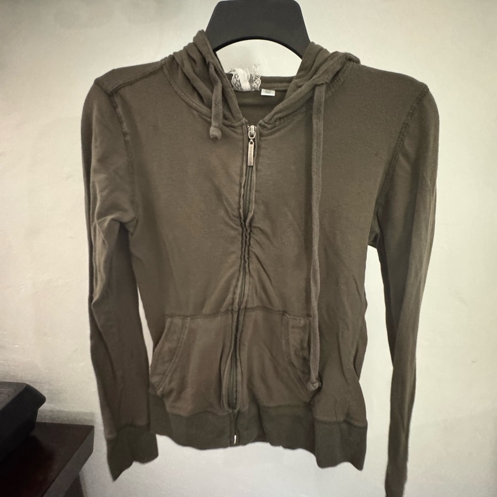 Source Unknown Olive Zip-Up Hoodie